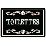 Plaque de Porte en Mtal  Toilettes