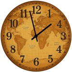 Horloge en verre Mappemonde Ancienne   29 cm