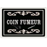 Plaque de Porte en Mtal  Coin Fumeur