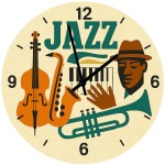 Horloge en verre Jazz   29 cm