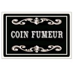 Plaque de Porte en Mtal  Coin Fumeur