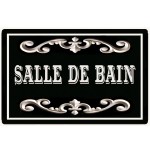 Plaque de Porte en Mtal  Salle de Bain