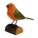 Rouge-gorge sur bchette de bois
