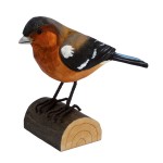 Pinson des arbres sur bchette de bois