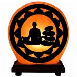 Lampe ronde Zen M�ditation en Sel de l�Himalaya