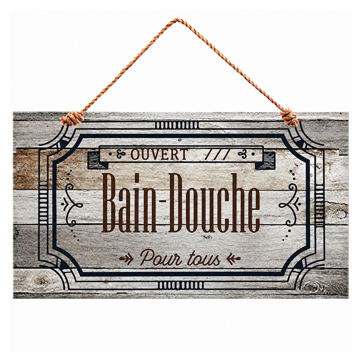 Plaque de porte Bain-Douche � suspendre 30 x 15 cm