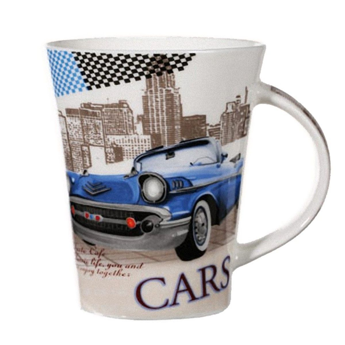 Mug Vieille Am�ricaine Bleue en Porcelaine
