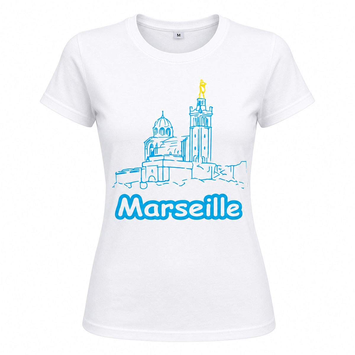 T-shirt Femme Marseille Blanc � Taille S