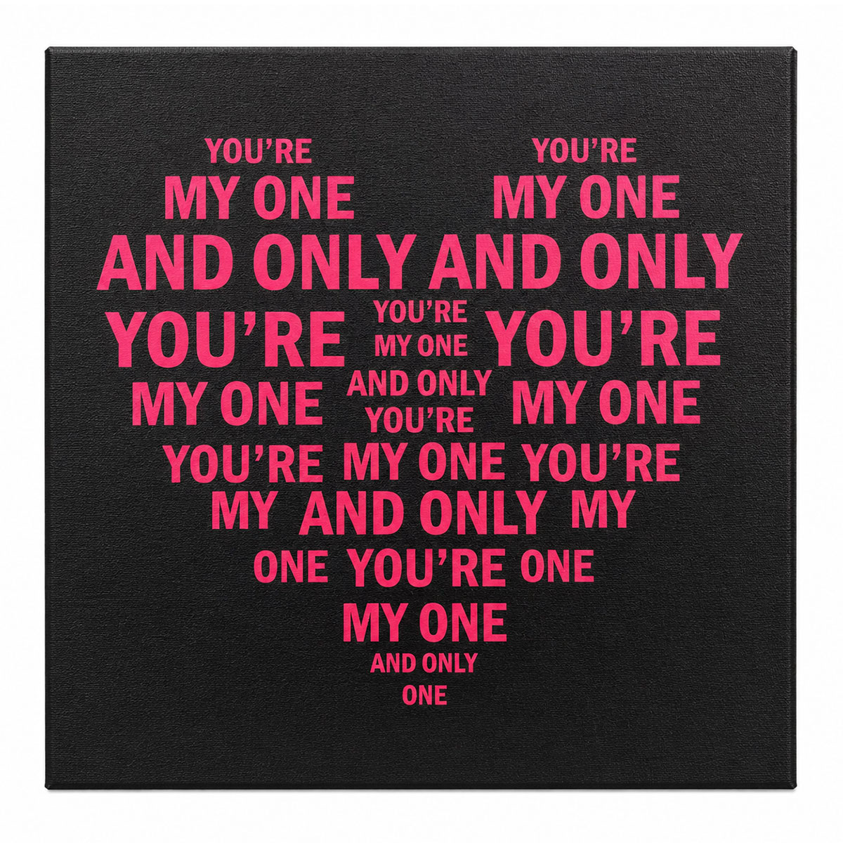 Cadre en toile c�ur You're My One 40 x 40 cm