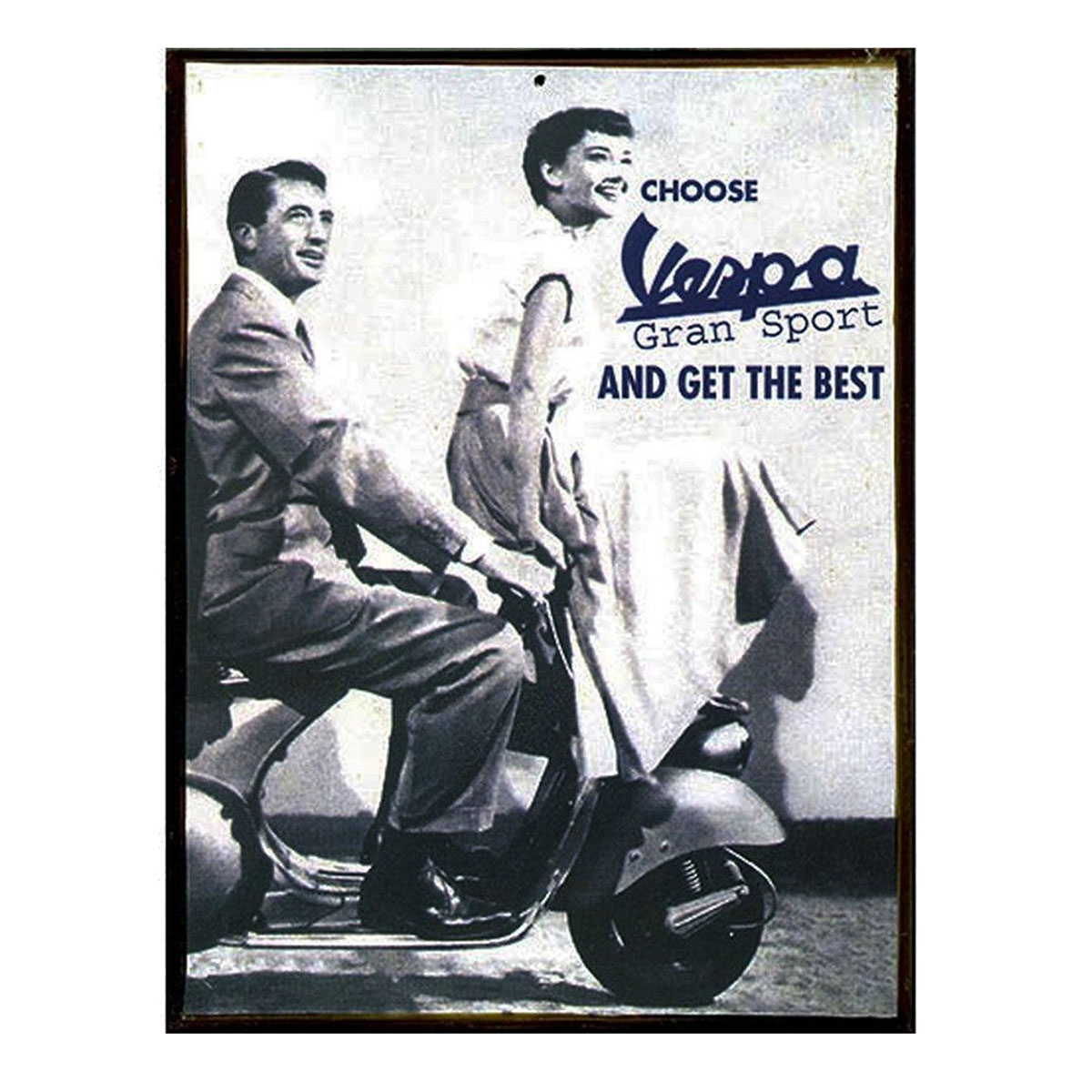 Plaque mtal de collection Vespa Get The Best