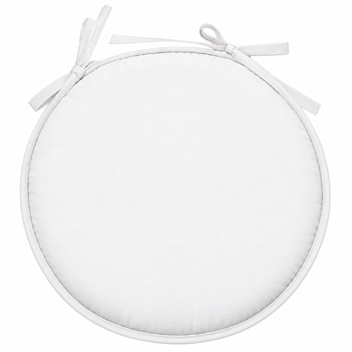 Coussin de chaise Rond Nelson 40 cm - Blanc