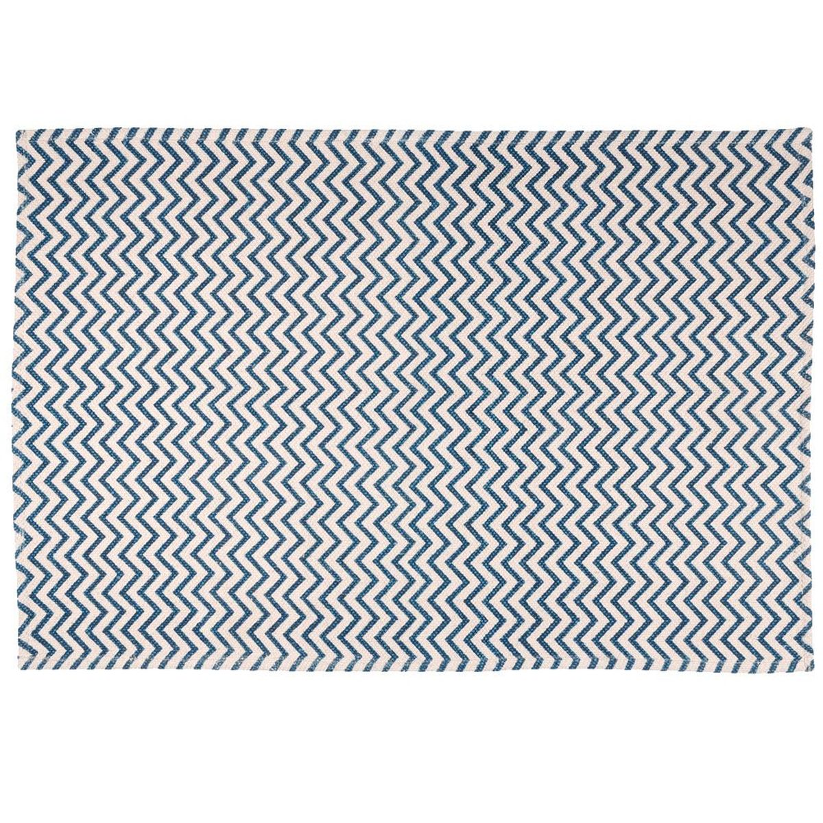 Tapis Gardena Bleu en Coton tiss 60 x 90 cm