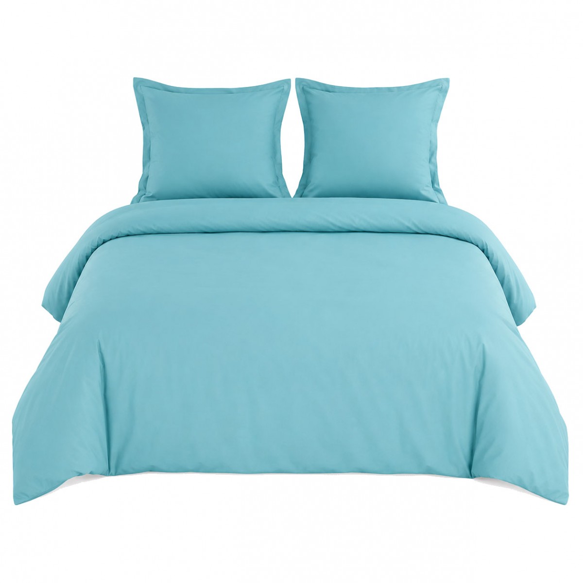 Housse de Couette 80 fils Coton percale 140 x 200cm Lagon