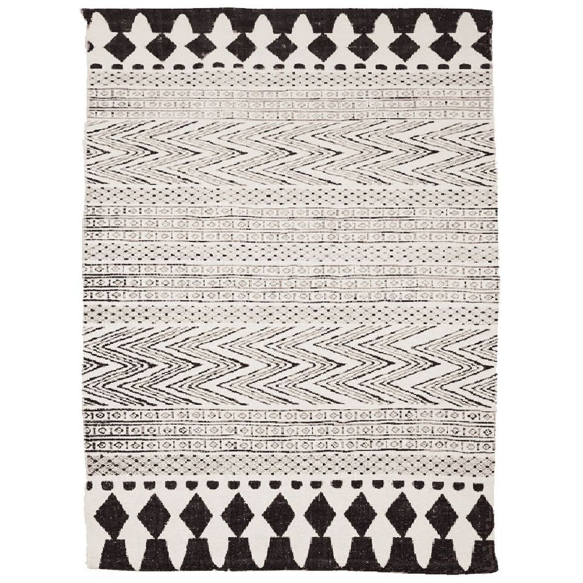 Tapis Thiago en Coton lav 130 x 170 cm - Naturel
