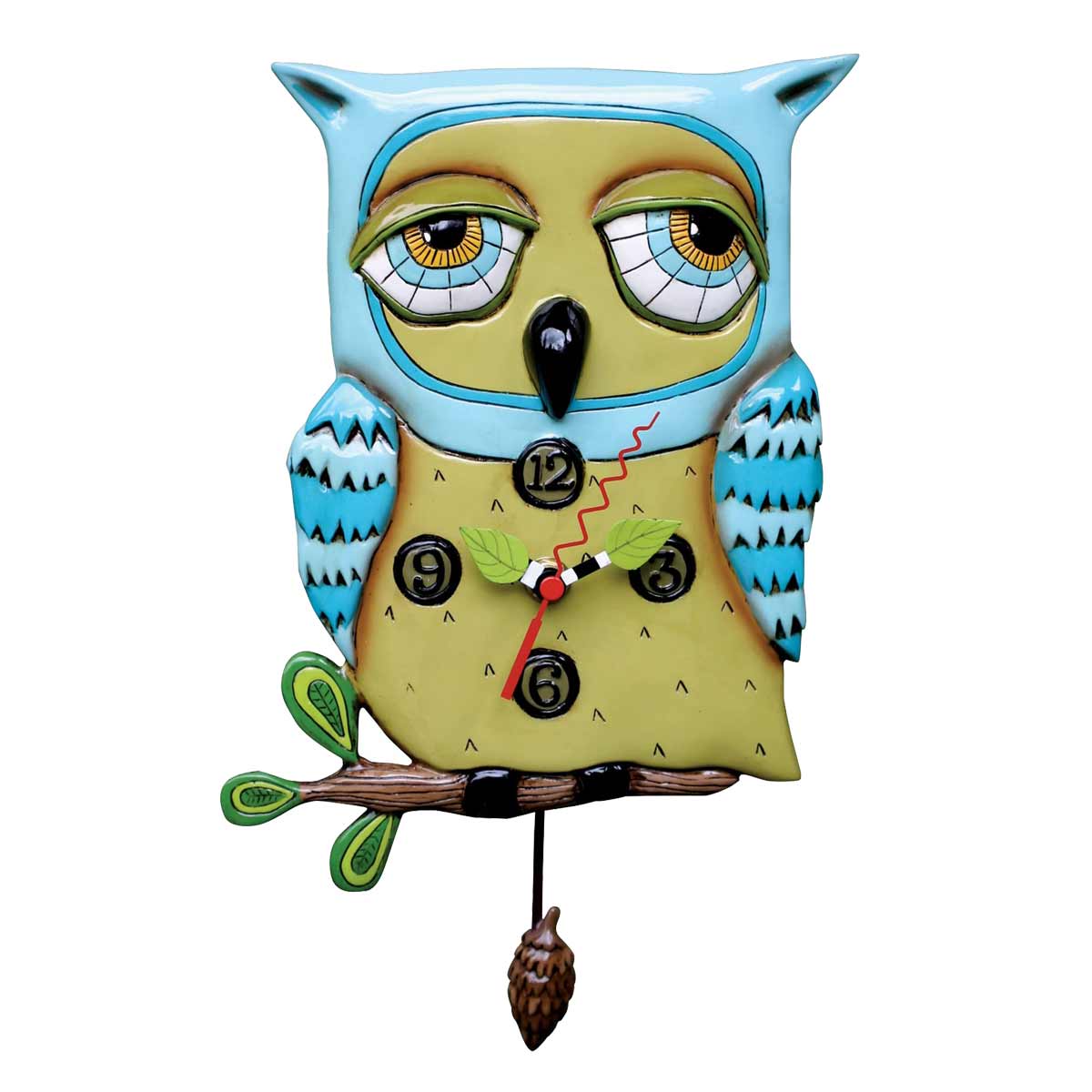 Horloge Allen Designs Hibou Bleu