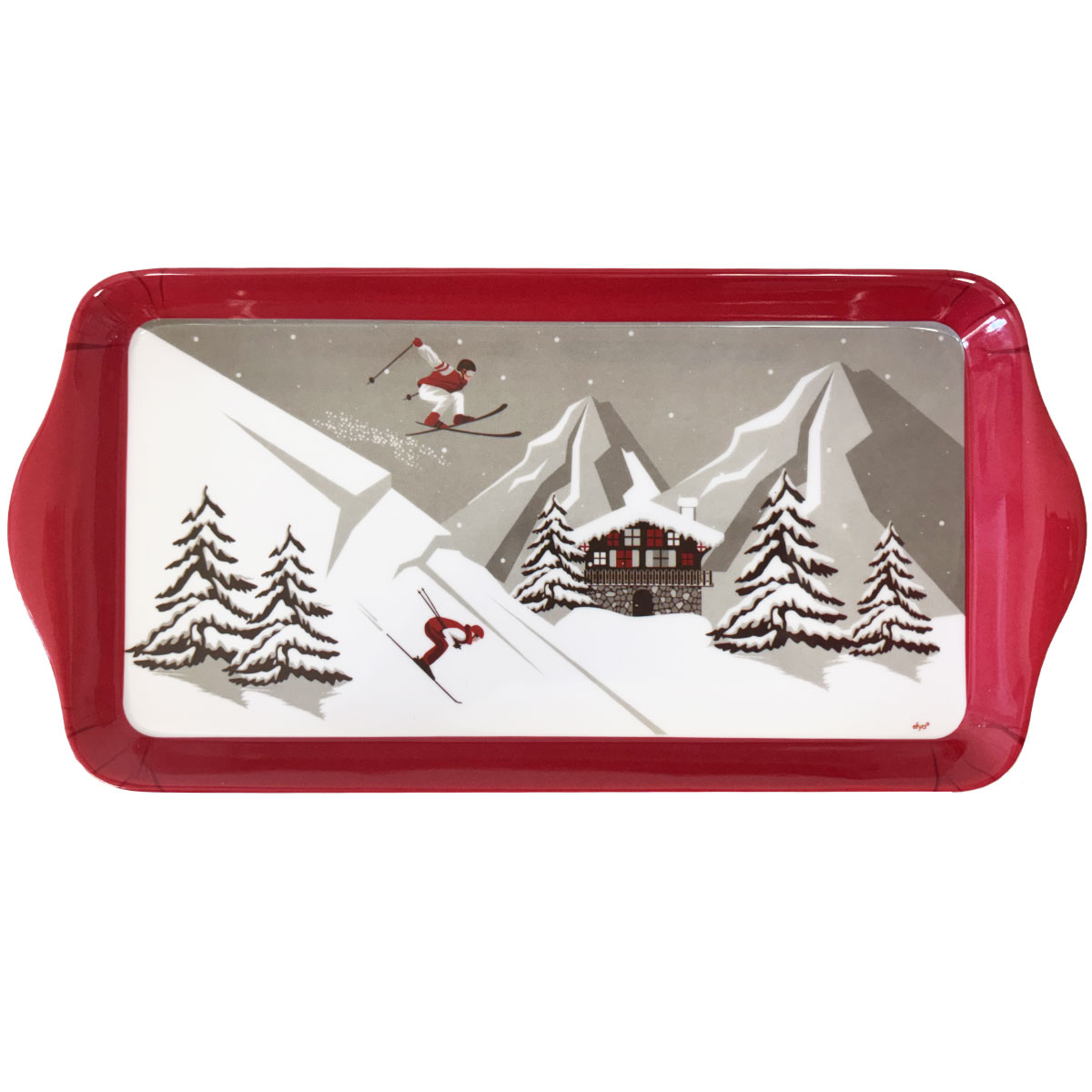 Plateau rectangulaire en m�lamine Chalet de Montagne