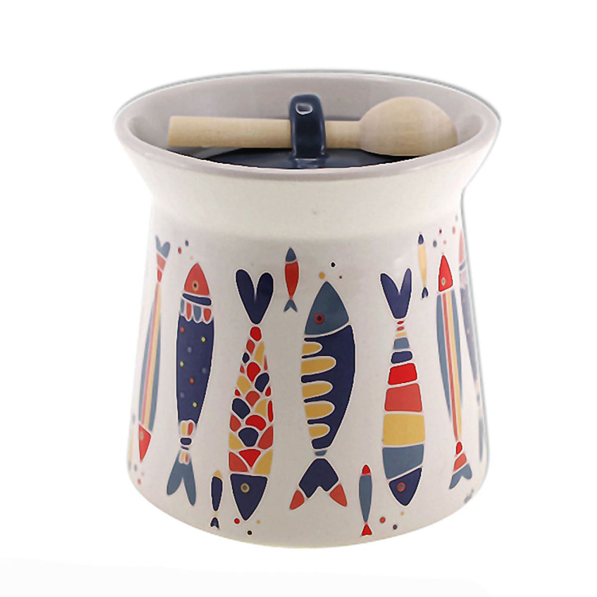 Pot  gros sel avec cuillre de bois Collection Caspienne