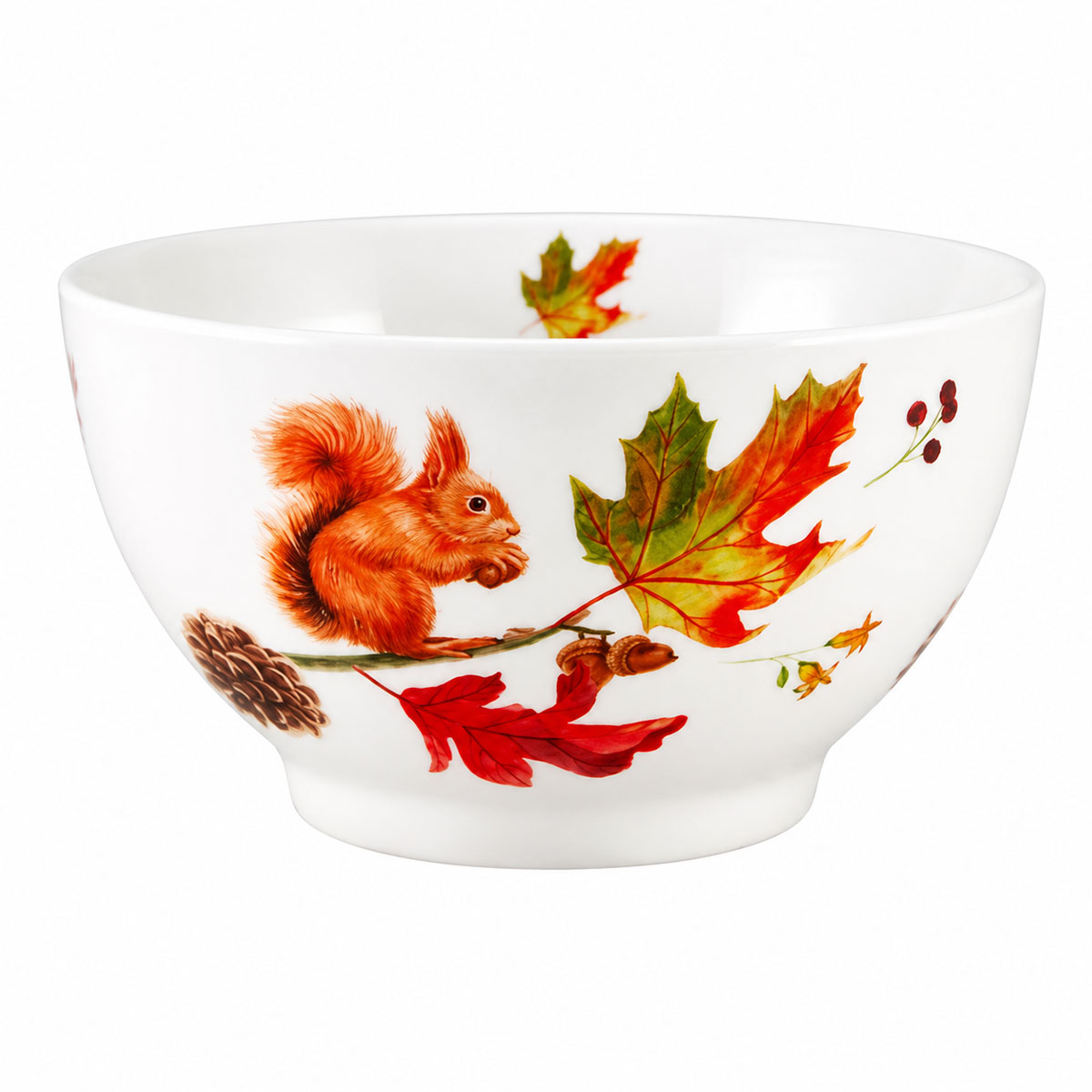Bol en porcelaine �cureuil d�automne 480 ml