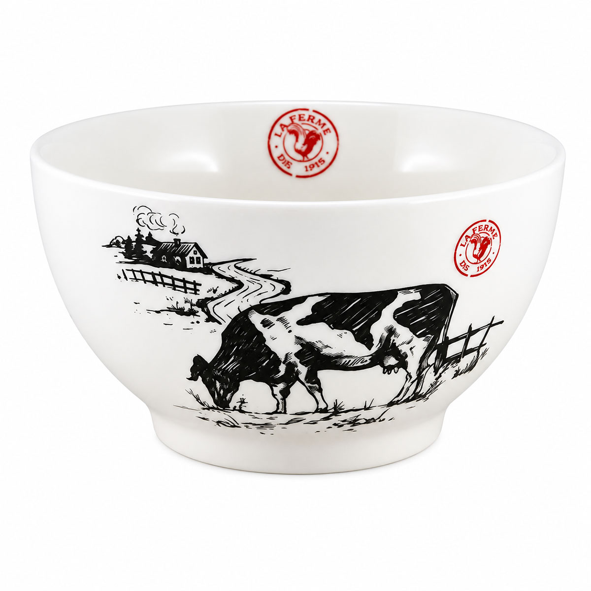 Bol en porcelaine Vache � la Ferme 480 ml