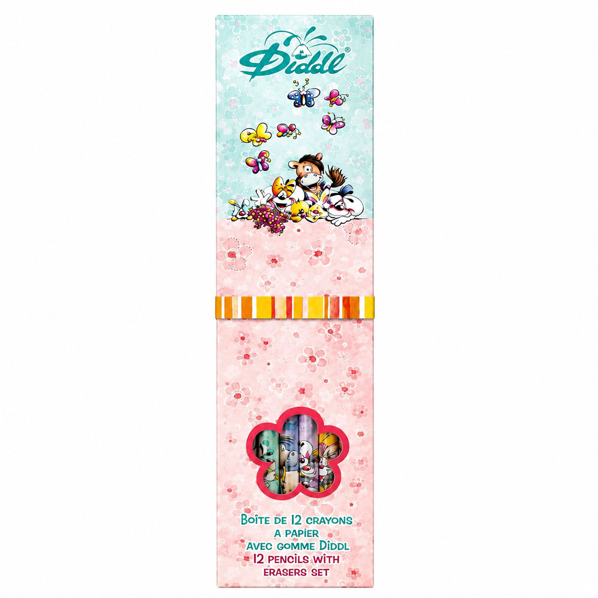 Boite de 12 crayons � papier Diddl avec gomme