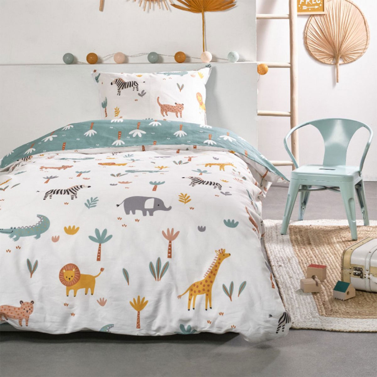 Parure de lit enfant Happy Safari  140 x 200 cm