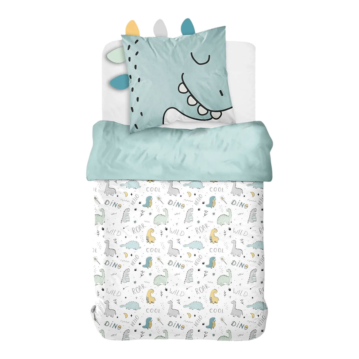 Parure de lit enfant Funny Dinosaure  140 x 200 cm