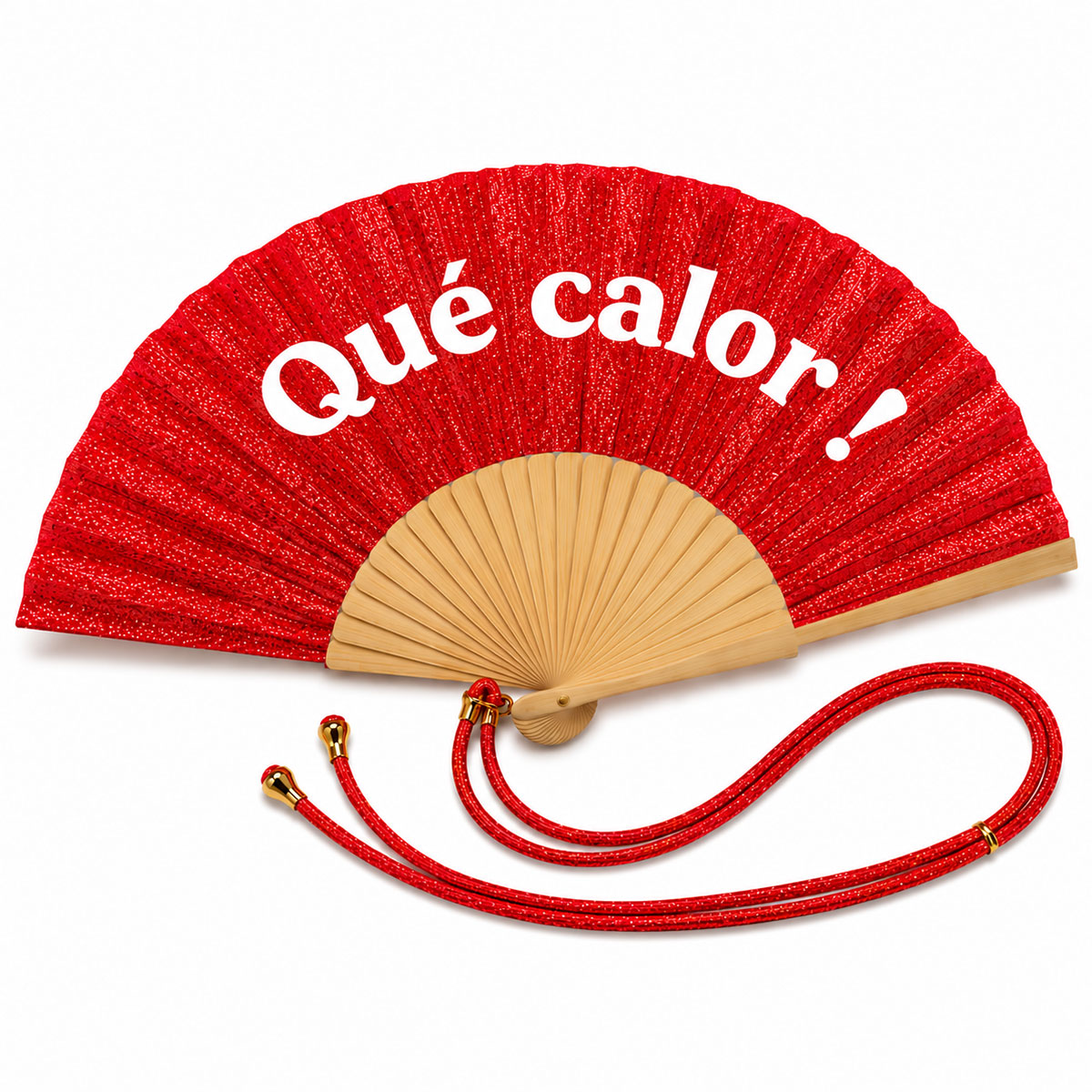 �ventail paillet� rouge � Qu� calor ! �