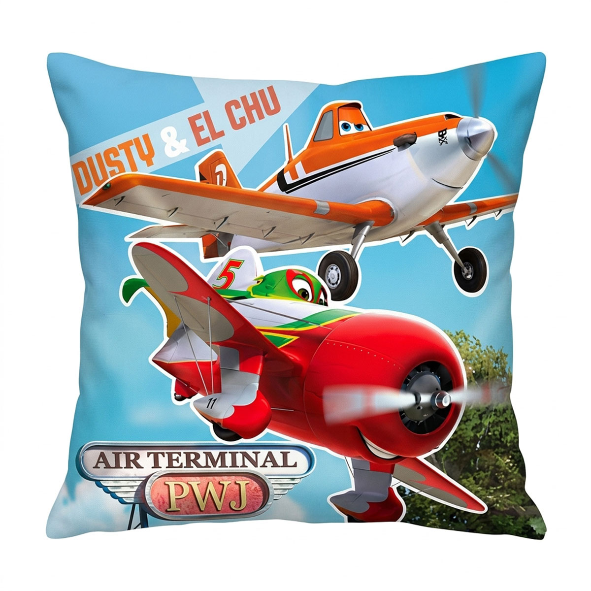 Coussin Disney Planes Dusty et El Chupacabra 35 x 35 cm