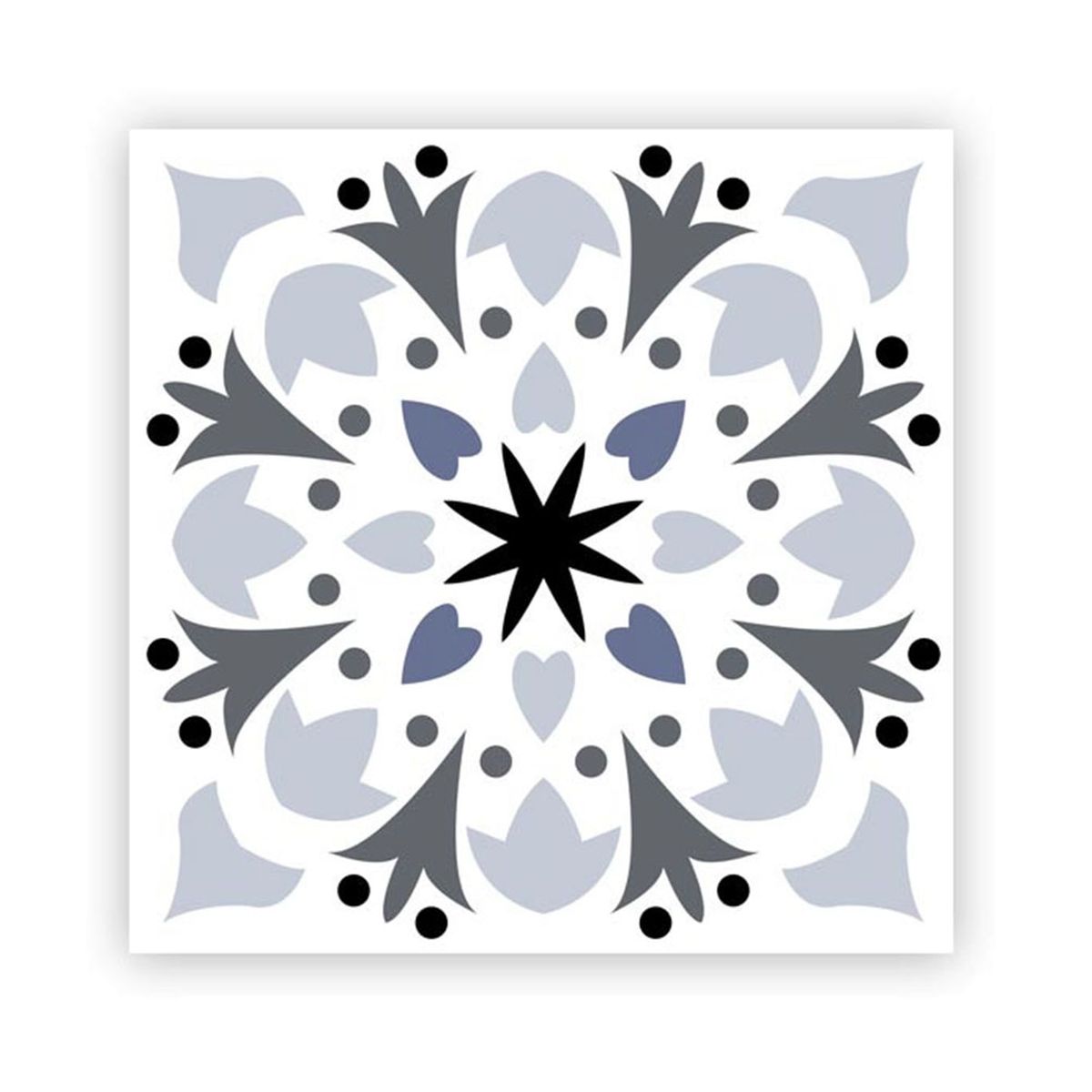 Stickers carreaux de ciment 15 x 15 cm - par 6