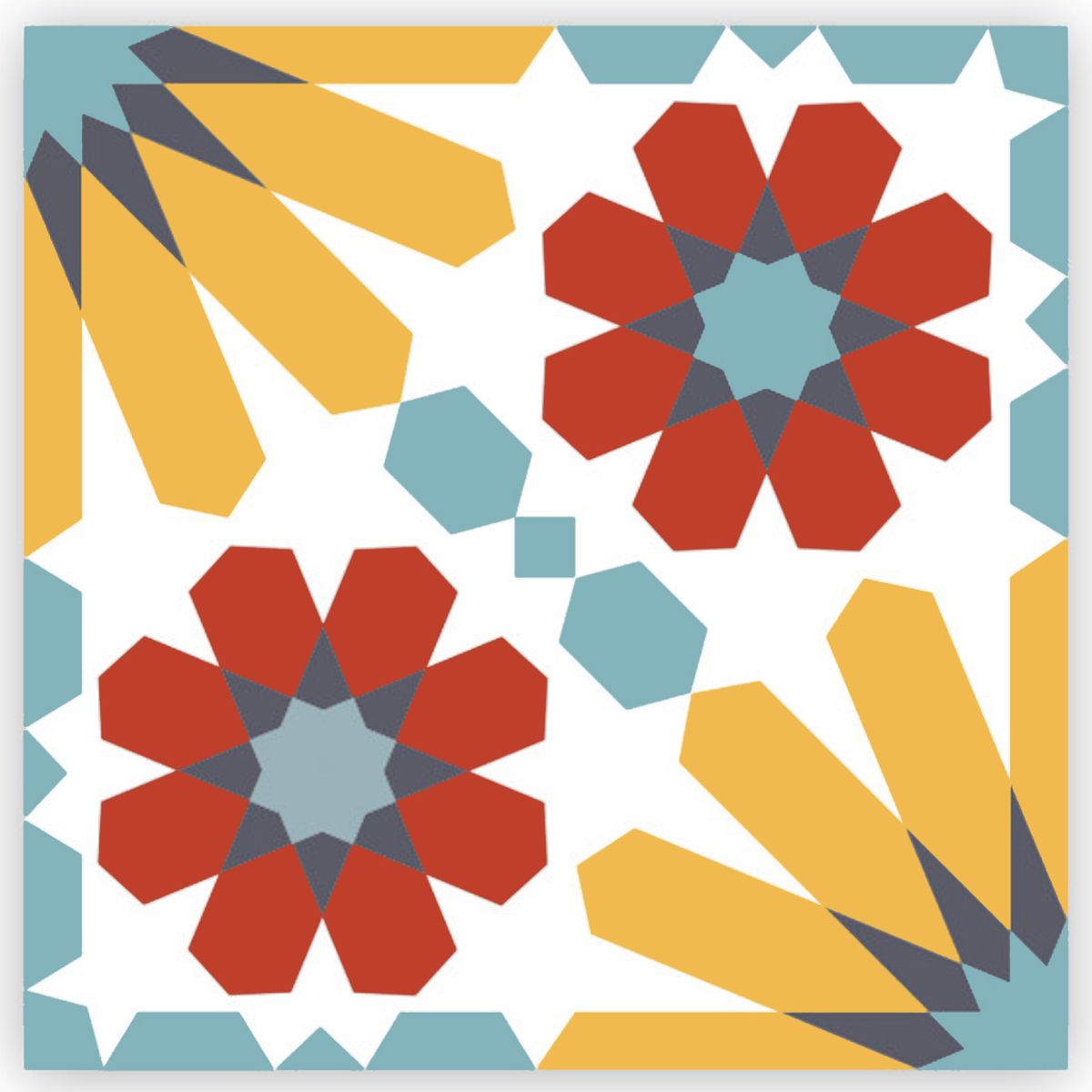 Stickers carreaux de ciment 15 x 15 cm - par 6