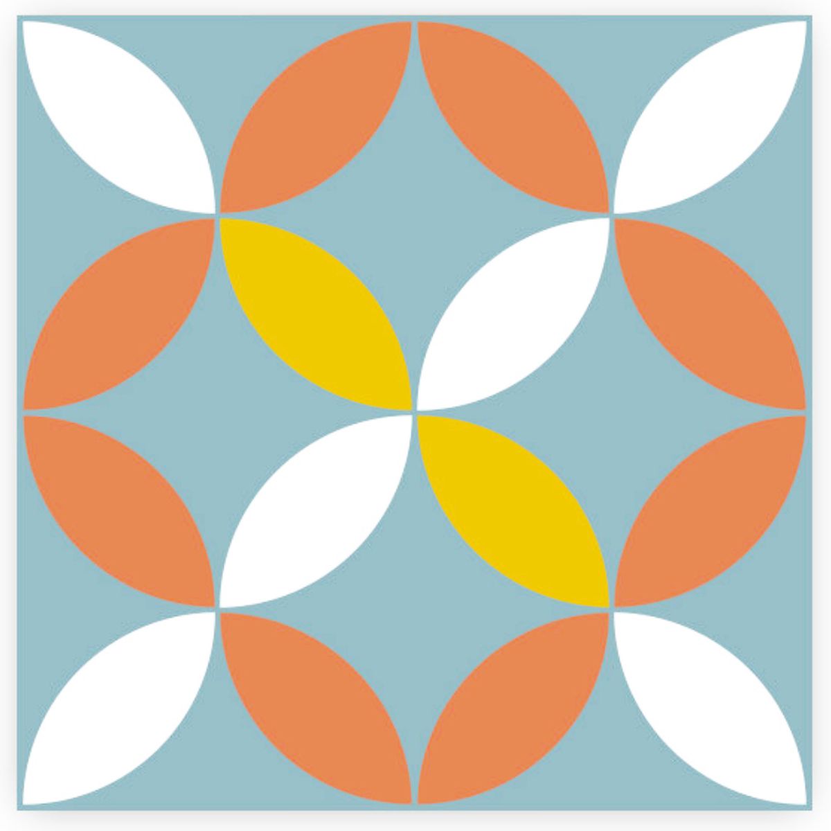 Stickers carreaux de ciment 15 x 15 cm - par 6