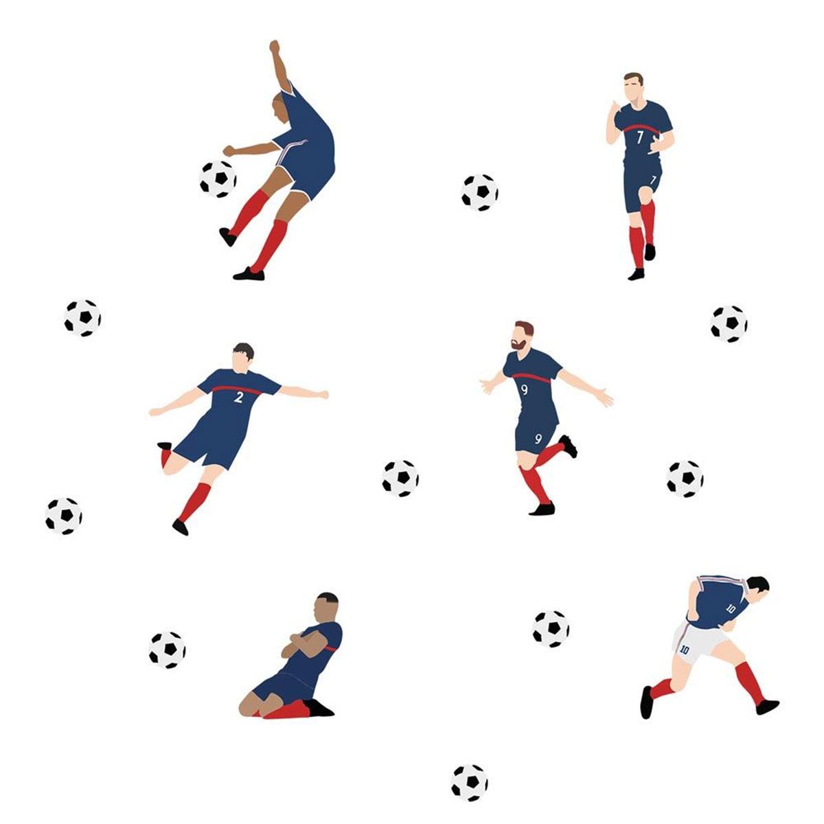 Sticker Dcoration Murale - Joueurs de Foot