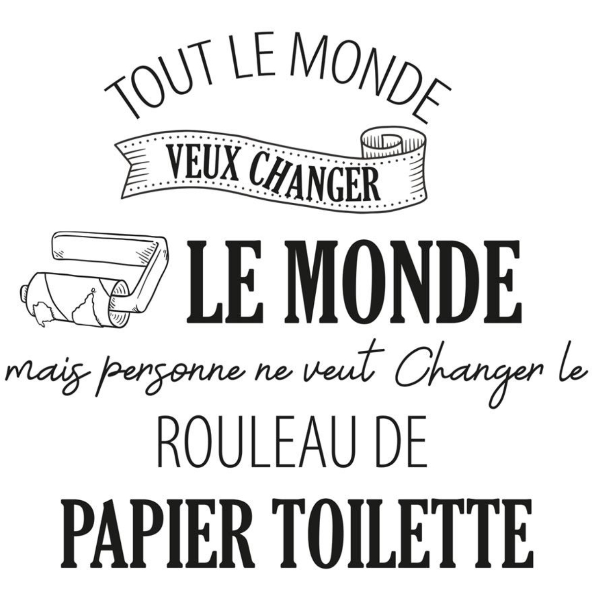 Sticker Dcoration Murale - Changer le Monde