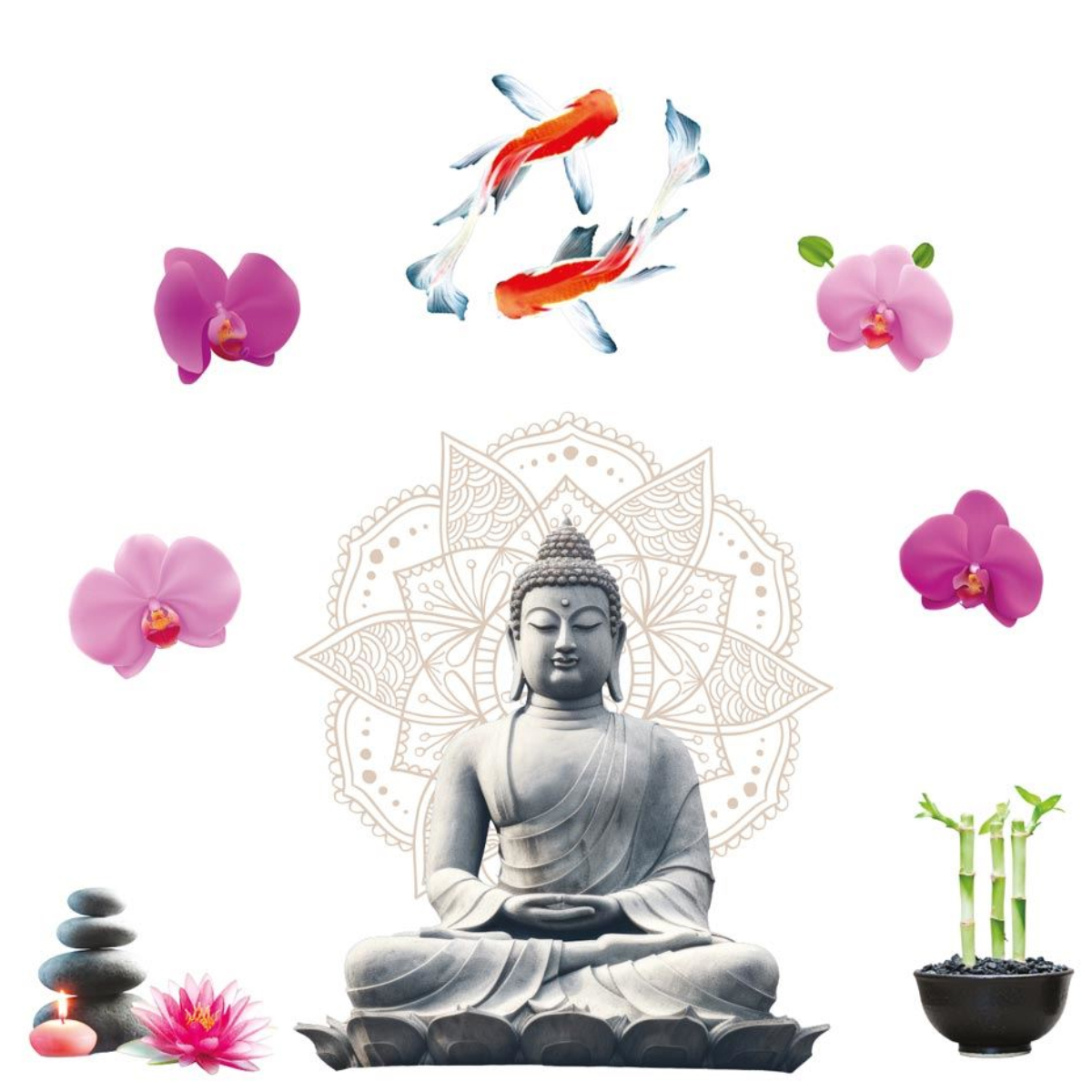 Sticker Dcoration Murale - Zen Bouddha