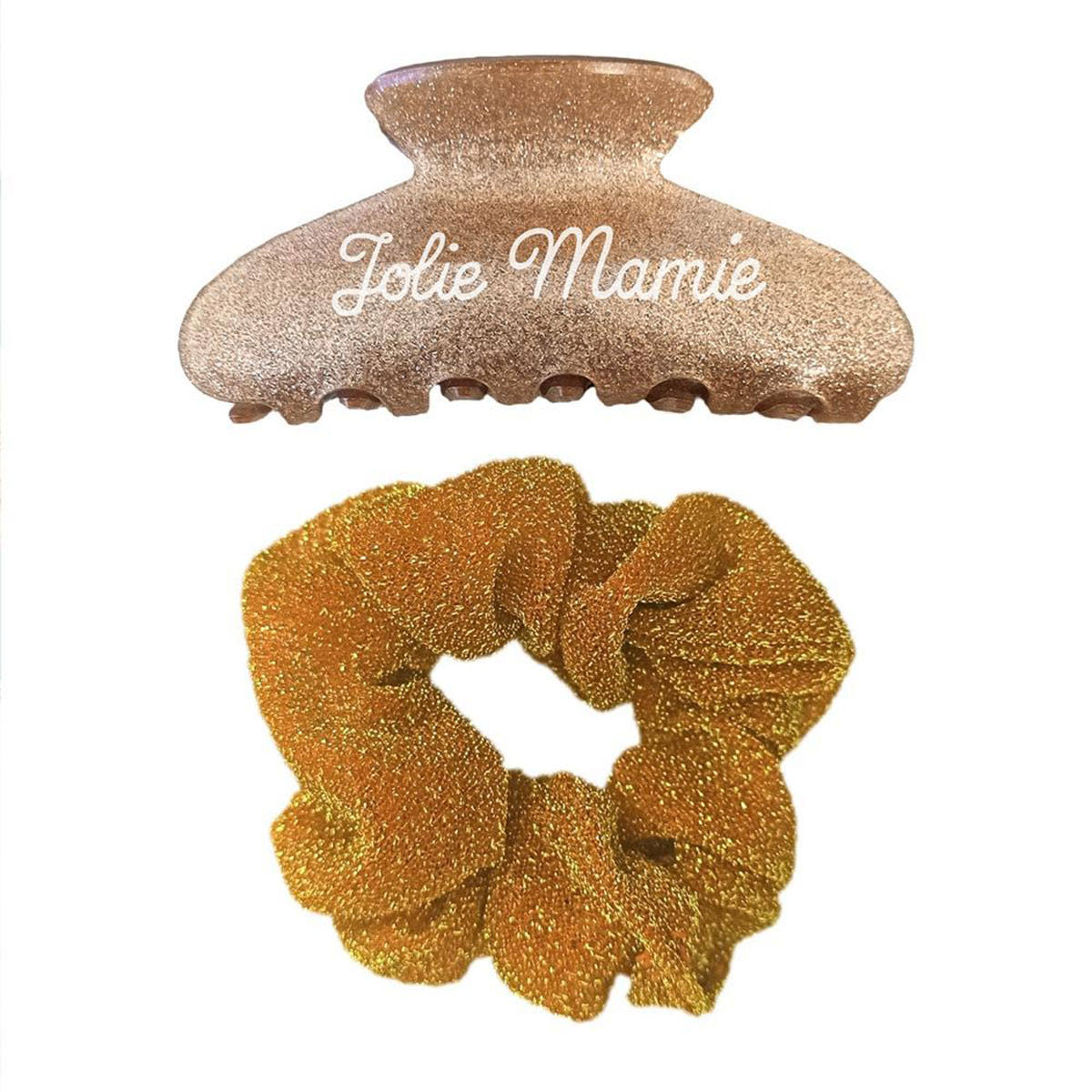 Pince � cheveux et chouchou paillet�s � Jolie Mamie � ✨