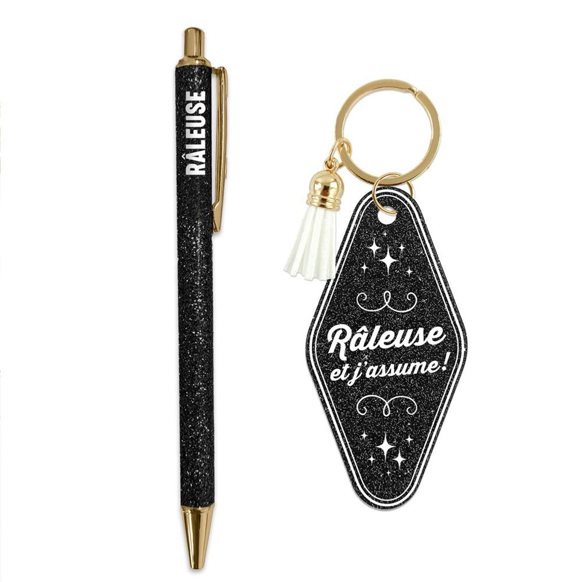 Set cadeau R�leuse et j'assume ! stylo et porte-cl�s