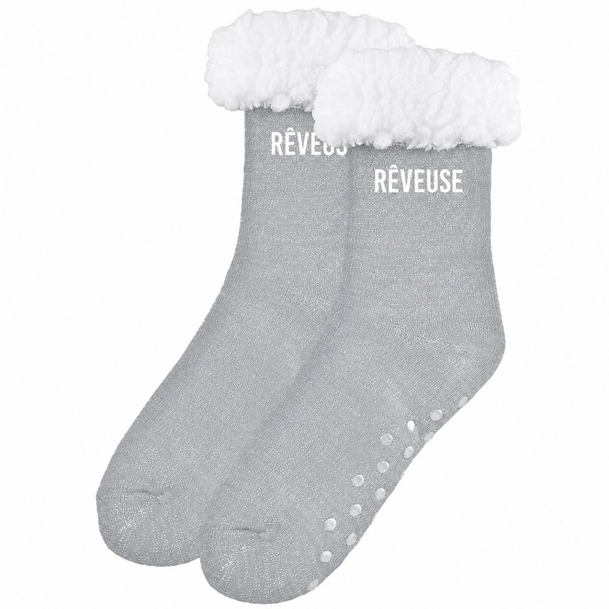 Chaussettes moumoute femme R�veuse paillettes 36-42