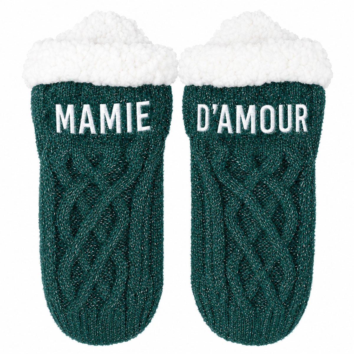 Chaussettes courtes d'int�rieur � paillettes Mamie d'amour