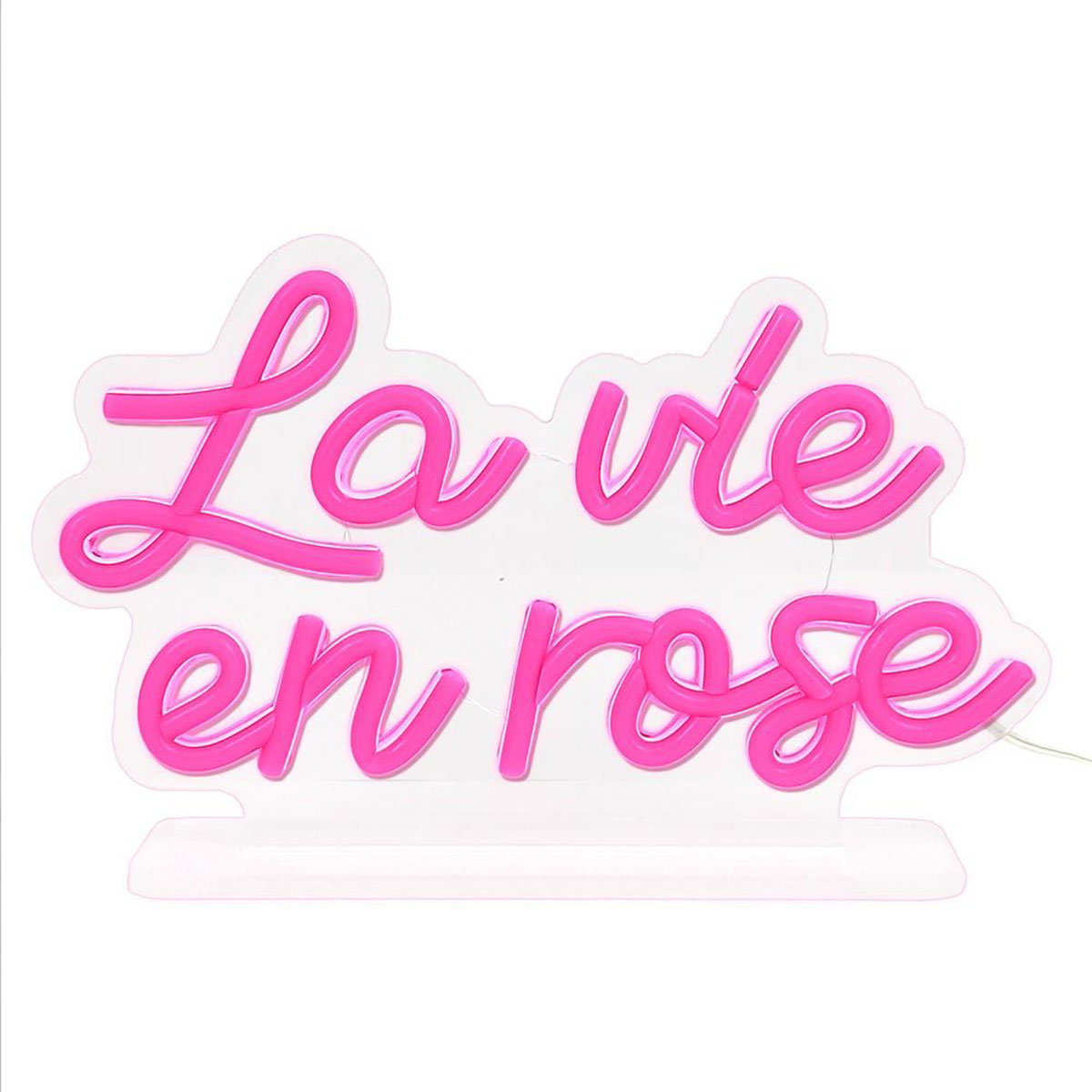 Lampe LED effet n�on La vie en rose USB