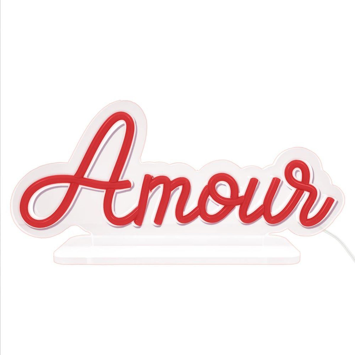 Lampe LED effet n�on Amour rouge USB 13 � 28,5 cm