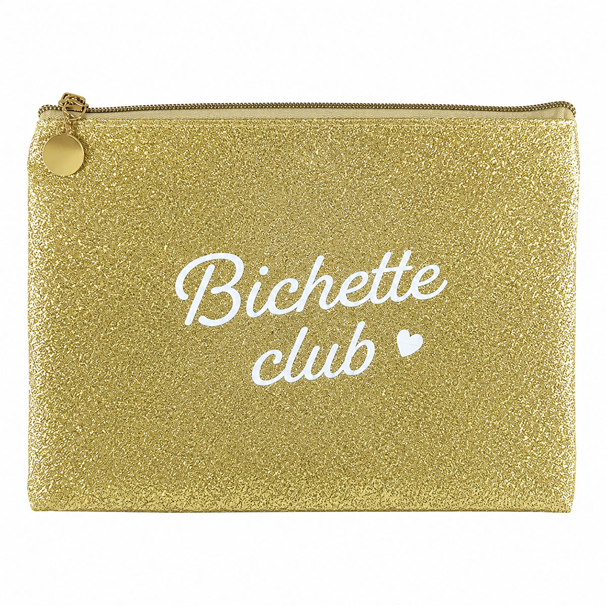 Pochette plate paillet�e � Bichette Club � 24 � 17 cm