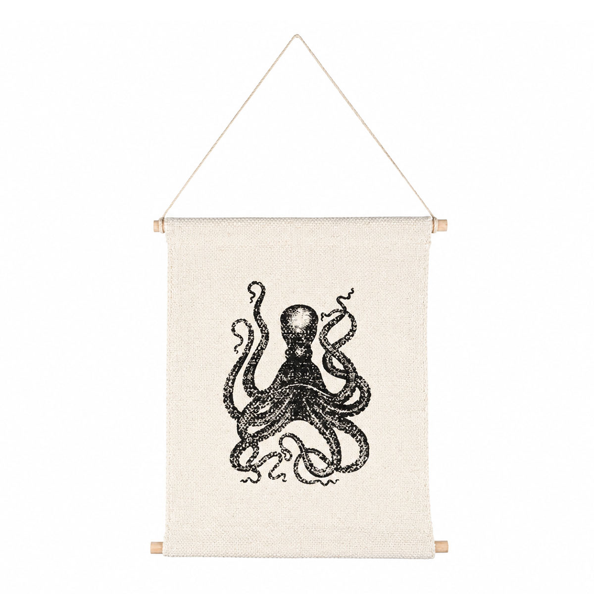 Toile murale � suspendre Pieuvre 45 x 35 cm