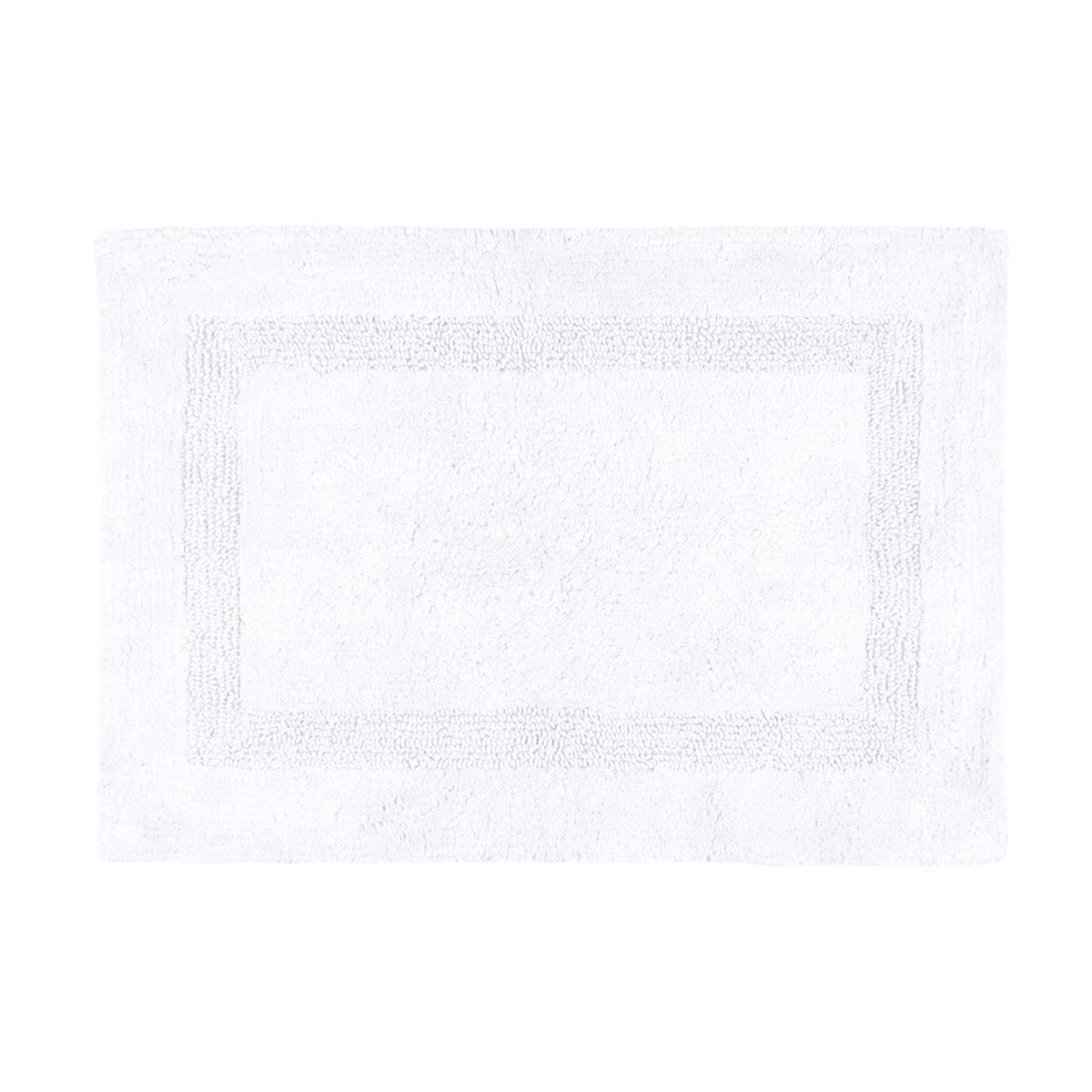 Tapis de bain en coton ultra moelleux  Blanc  50 x 80 cm