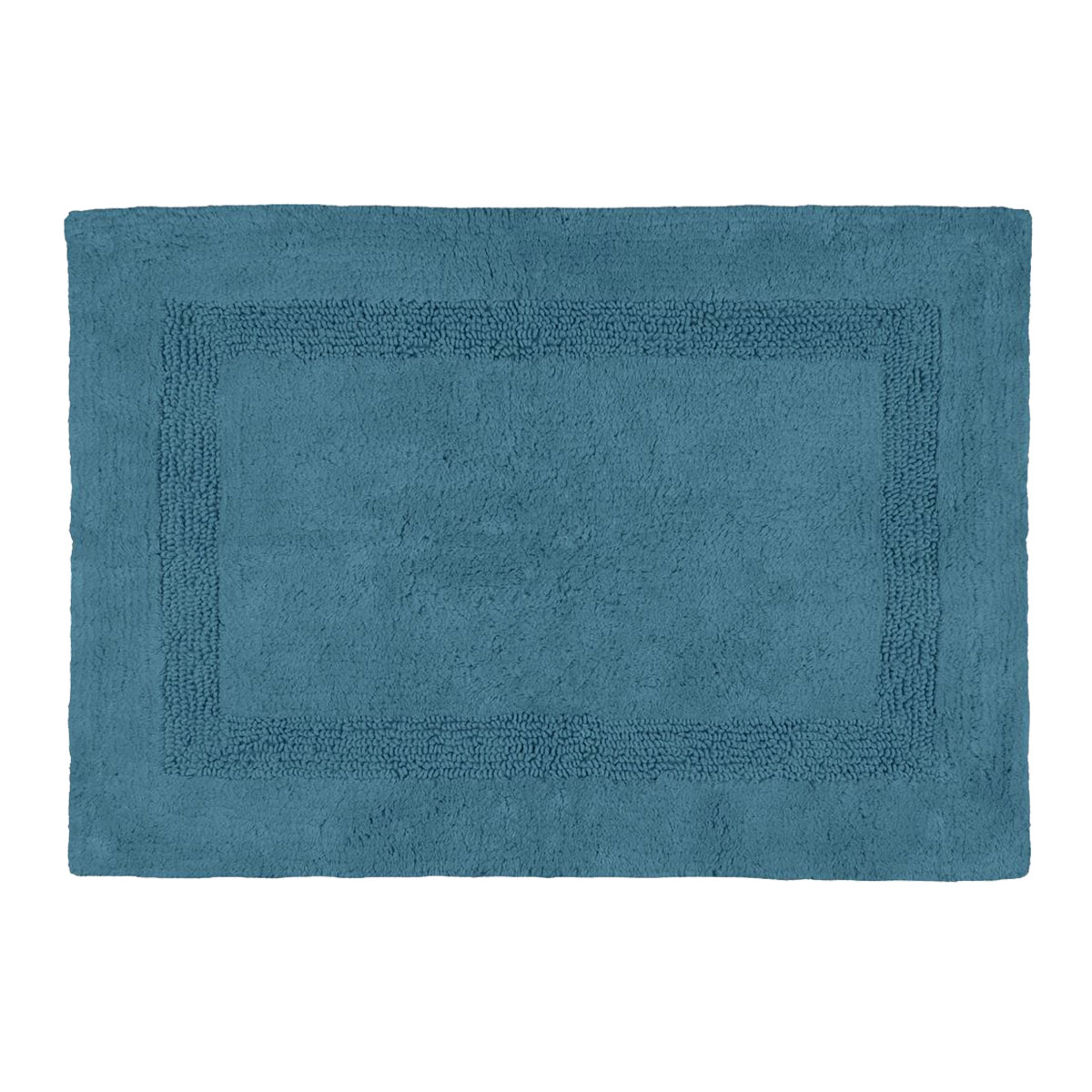 Tapis de bain en coton ultra moelleux bleu ptrole 50 x 80 cm