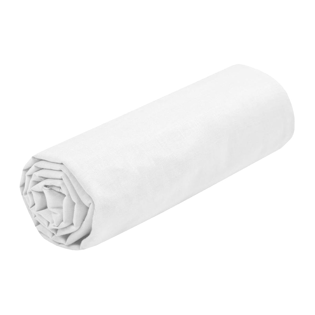 Drap housse uni 160 x 200 cm - Blanc