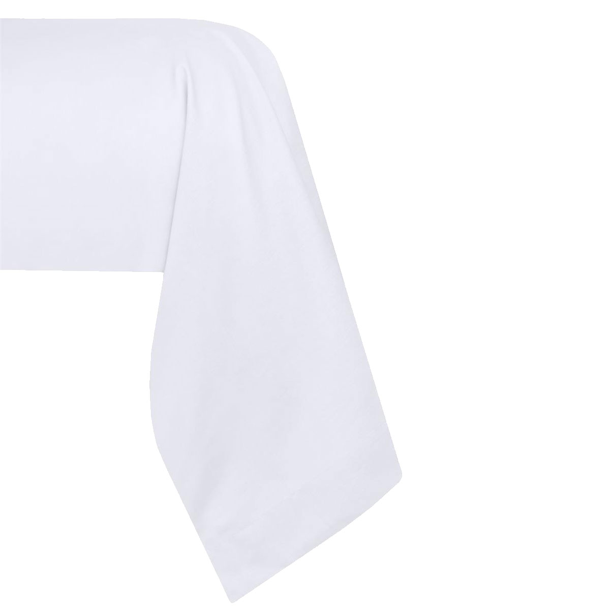 Taie de traversin lyse 45 x 185 cm en percale de coton  Blanc