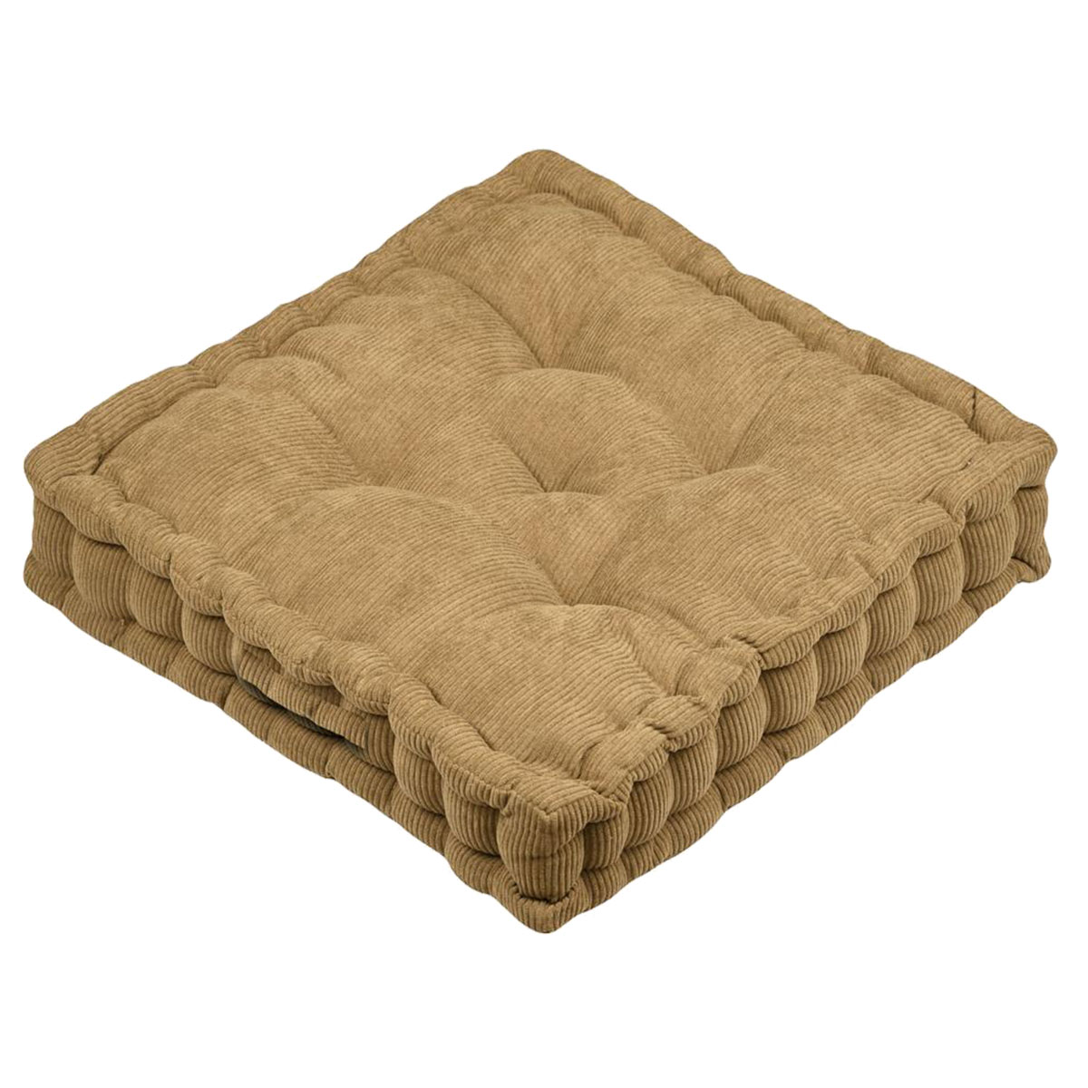 �pais Coussin de Sol en Velours C�tel� Dandy Camel