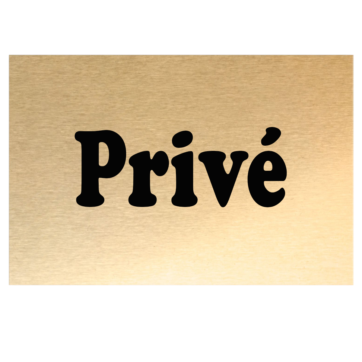 Plaque de porte mtal or  Priv  CBKration