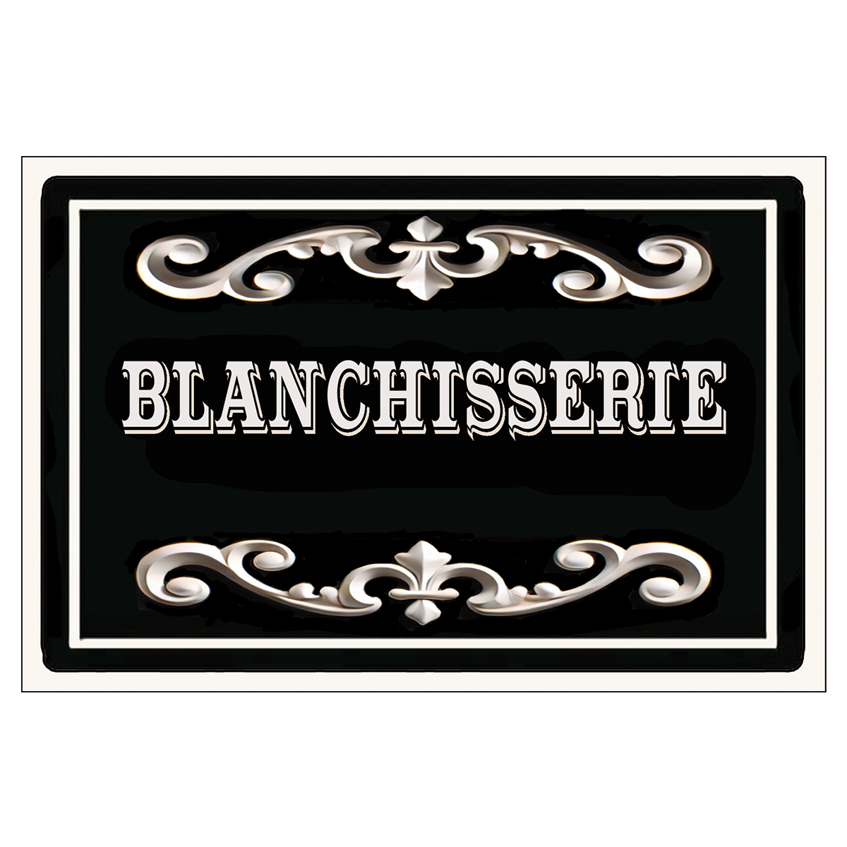 Plaque de porte en mtal Blanchisserie  CBKration