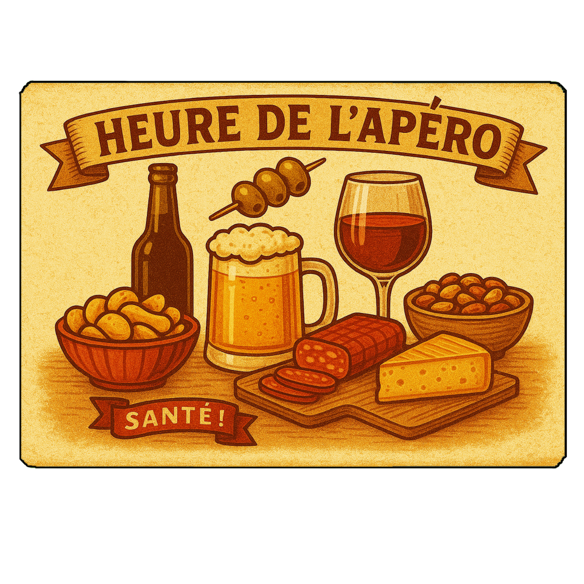 Planche  dcouper Heure de lApro